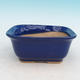 Bonsai bowl + tray H37 - bowl 14 x 12 x 7 cm, tray 14 x 13 x 1 cm, blue - bowl 14 x 12 x 7 cm, tray 14 x 13 x 1 cm - 2/3