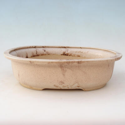 Ceramic bowl + saucer H54 - bowl 35 x 28 x 9.5 cm saucer 36 x 29 x 2 cm, beige - 2
