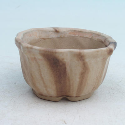 Bonsai bowl + tray H95 - bowl 7 x 7 x 4,5 cm, tray 7 x 7 x 1 cm, beige - bowl 7 x 7 x 4,5 cm, tray 7 x 7 x 1 cm - 2