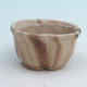 Bonsai bowl + tray H95 - bowl 7 x 7 x 4,5 cm, tray 7 x 7 x 1 cm, beige - bowl 7 x 7 x 4,5 cm, tray 7 x 7 x 1 cm - 2/3