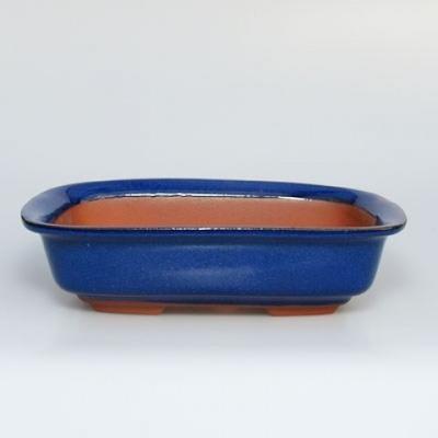 Ceramic bonsai bowl H 02 - 19 x 13,5 x 5 cm, blue - 19 x 13.5 x 5 cm - 2