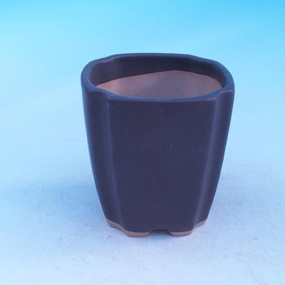 Ceramic bonsai bowl - cascade, black matt - 2