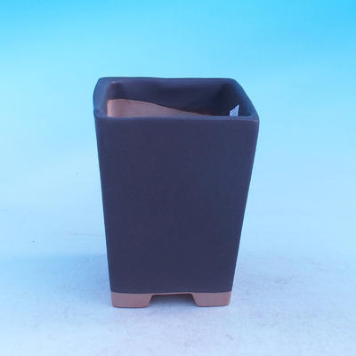 Ceramic bonsai bowl - cascade, black matt - 2