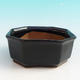Bonsai bowl + tray H 13 - bowl11,5 x 11,5 x 4,5 cm, tray 11,5 x 11,5 x 1 cm, brown - bowl 11,5 x 11,5 x 4,5 cm, tray 11,5 x 11,5 x 1 cm - 2/3