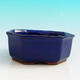 Ceramic bonsai bowl H 13 - 11,5 x 11,5 x 4,5 cm, blue - 11.5 x 11.5 x 4.5 cm - 2/3
