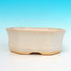 Ceramic bonsai bowl H 14 - 17,5 x 17,5 x 6,5 cm, beige  - 2/3