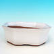 Bonsai bowl tray H14 - bowl 17,5 x 17,5 x 6,5, tray 17,5 x 17,5 x 1,5, White  - bowl 17.5 x 17.5 x 6.5, saucer 17.5 x 17.5 x 1.5 - 2/3