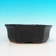 Ceramic bonsai bowl H 14 - 17,5 x 17,5 x 6,5 cm, black - 17.5 x 17.5 x 6.5 cm - 2/3