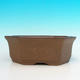 Ceramic bonsai bowl H 14 - 17,5 x 17,5 x 6,5 cm, Brown - 2/3