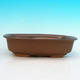 Ceramic bonsai bowl H 02 - 19 x 13,5 x 5 cm, brown - 19 x 13.5 x 5 cm - 2/3
