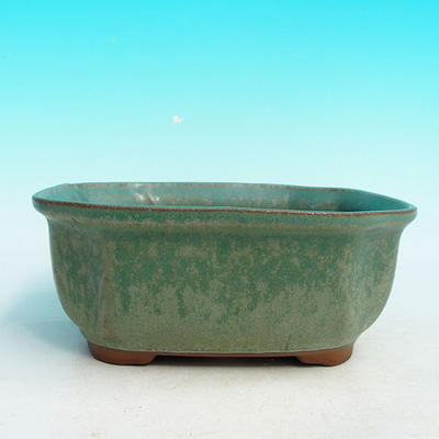 Ceramic bonsai bowl H 31 - 14,5 x 12,5 x 6 cm, green - 14.5 x 12.5 x 6 cm - 2