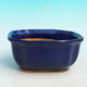 Bonsai bowl tray H32 - bowl 12.5 x 10.5 x 6 cm, tray 12.5 x 10.5 x 1 cm, blue bowl 12.5 x 10.5 x 6 cm, tray 12.5 x 10.5 x 1 cm - 2/4