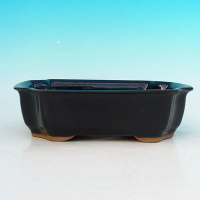 Ceramic bonsai bowl H 03 - 16,5 x 11,5 x 5 cm, black - 16.5 x 11.5 x 5 cm - 2