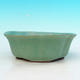 Ceramic bonsai bowl H 06 - 14,5 x 14,5 x 4,5 cm, green - 14.5 x 14.5 x 4.5 cm - 2/3