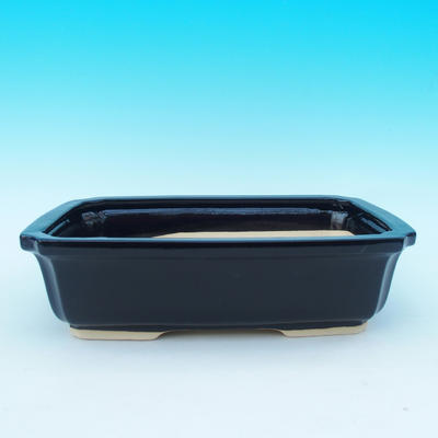 Bonsai pot  and tray of water  H07, black matt - 2