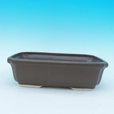 Bonsai pot  and tray of water  H07, brown - 2