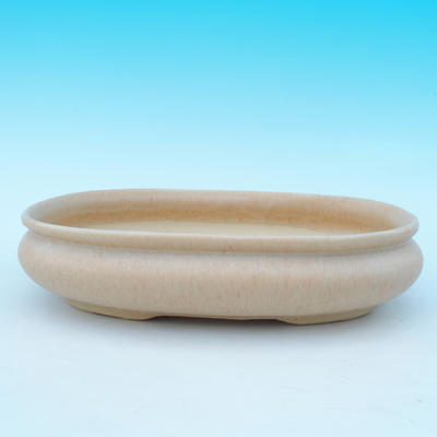 Bonsai bowl tray H15 - bowl 26,5 x 17 x 6 cm, tray 24,5 x 15 x 1,5 cm, beige - 2