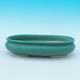 Bonsai bowl tray H15 - bowl 26,5 x 17 x 6 cm, tray 24,5 x 15 x 1,5 cm, green  - 2/3