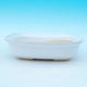 Bonsai bowl, tray H 08 - bowl 24,5 x 18 x 7 cm, tray 23 x 16 x 1,5 cm, White - bowl 24,5 x 18 x 7 cm, tray 23 x 16 x 1,5 cm - 2/3