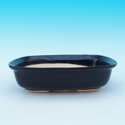 Bonsai bowl, tray H 08 - bowl 24,5 x 18 x 7 cm, tray 23 x 16 x 1,5 cm, black - bowl 24,5 x 18 x 7 cm, tray 23 x 16 x 1,5 cm - 2