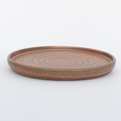 Bonsai tray by hand - 13 x 13 x 1,5 cm, brick- 13 x 13 x 1.5 cm - 2