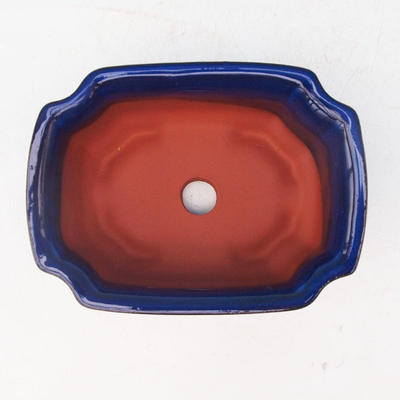 Ceramic bonsai bowl H 01 - 12 x 9 x 5 cm, blue - 12 x 9 x 5 cm - 3