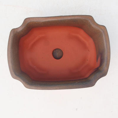 Bonsai bowl + tray H01 - tray 12 x 9 x 5 cm, tray 11,5 x 8,5 x 1 cm, brown - bowl 12 x 9 x 5 cm, tray 11,5 x 8,5 x 1 cm - 3