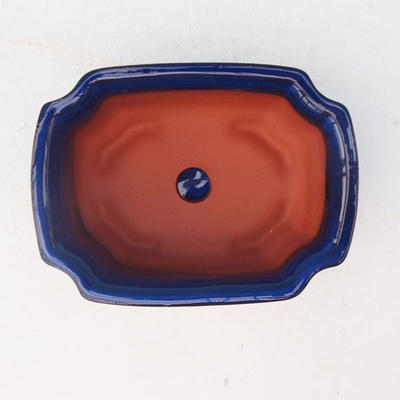Bonsai bowl + tray H01 - tray 12 x 9 x 5 cm, tray 11,5 x 8,5 x 1 cm, blue - bowl 12 x 9 x 5 cm, podmiska 11,5 x 8,5 x 1 cm - 3