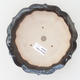 Ceramic bonsai bowl 18 x 18 x 5 cm, brown-blue color - 3/4