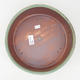 Ceramic bonsai bowl 24,5 x 24,5 x 7 cm, brown-green color - 3/4