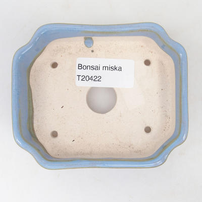 Ceramic bonsai bowl 10 x 8,5 x 2,5 cm, color blue - 3