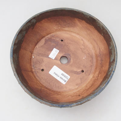 Ceramic bonsai bowl 17.5 x 17.5 x 5.5 cm, color green-brown - 3
