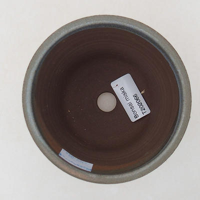 Ceramic bonsai bowl 10 x 10 x 11 cm, color gray - 3