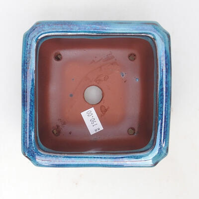 Ceramic bonsai bowl 11 x 11 x 7.5 cm, color blue - 3