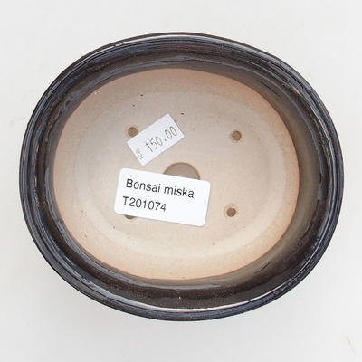 Ceramic bonsai bowl 11.5 x 10 x 5 cm, color green - 3