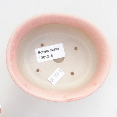 Ceramic bonsai bowl 11.5 x 10 x 5 cm, color pink - 3