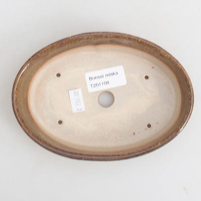 Ceramic bonsai bowl 16 x 11 x 4 cm, color brown - 3