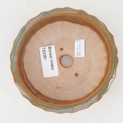 Ceramic bonsai bowl 11,5 x 11,5 x 4,5 cm, brown color - 3