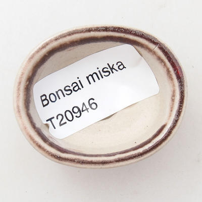 Mini bonsai bowl 4.5 x 3.5 x 2 cm, color red - 3