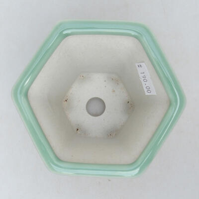 Ceramic bonsai bowl 10 x 9 x 8.5 cm, color green - 3
