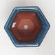 Ceramic bonsai bowl 10 x 9 x 9 cm, color blue - 3/3