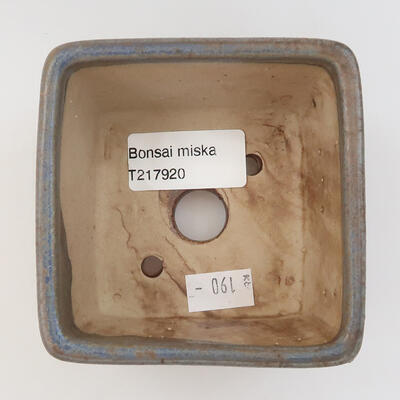 Ceramic bonsai bowl 9 x 9 x 5.5 cm, color blue - 3