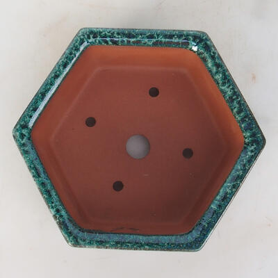 Bonsai bowl 17 x 15 x 6 cm, color green - 3