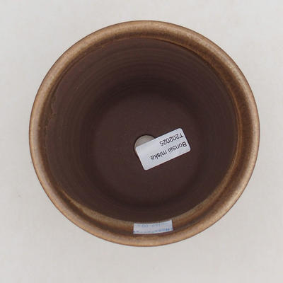 Ceramic bonsai bowl 13 x 13 x 12.5 cm, brown color - 3