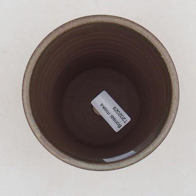 Ceramic bonsai bowl 10.5 x 10.5 x 13 cm, brown color - 3