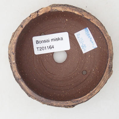 Ceramic bonsai bowl 9 x 9 x 4 cm, color cracked - 3
