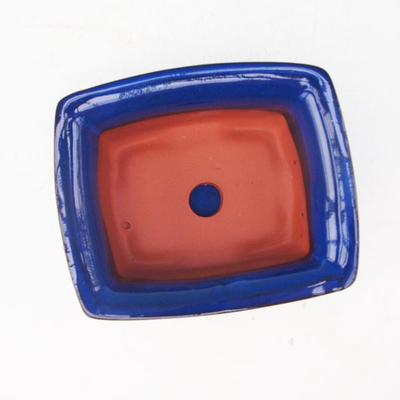 Bonsai bowl H1 - 11,5 x 10 x 4,5 cm, 1 x 9,5 x 1 cm, blue - 11.5 x 10 x 4.5 cm, tray 1 x 9.5 x 1 cm - 3