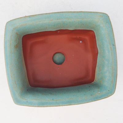 Bonsai bowl H1 - 11,5 x 10 x 4,5 cm, 1 x 9,5 x 1 cm, green - 11,5 x 10 x 4,5 cm, tray 1 x 9,5 x 1 cm - 3