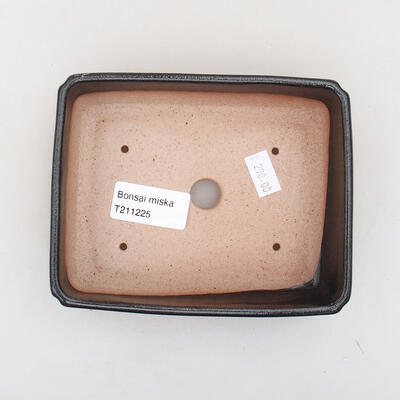 Ceramic bonsai bowl 14 x 10.5 x 3.5 cm, gray color - 3