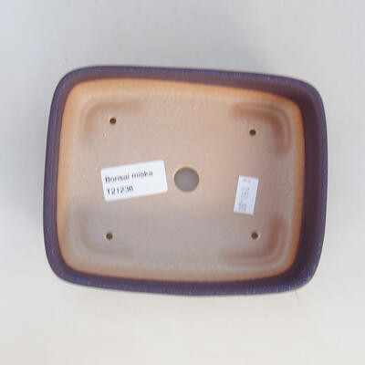 Ceramic bonsai bowl 15 x 12 x 4.5 cm, color purple - 3